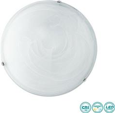 Luce Κλασική Γυάλινη Πλαφονιέρα Οροφής με Ενσωματωμένο LED σε Λευκό χρώμα LUNA/PL30