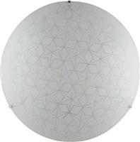 Luce Κλασική Γυάλινη Πλαφονιέρα Οροφής με Ντουί E27 Διάφανη 30cm I-ESAGRAM-PL30
