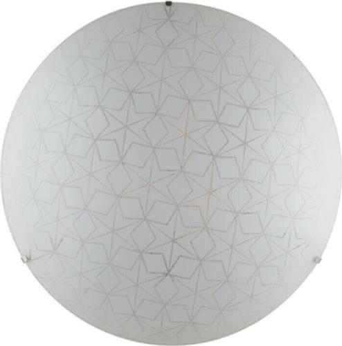 Luce Κλασική Γυάλινη Πλαφονιέρα Οροφής με Ντουί E27 Διάφανη 30cm I-ESAGRAM-PL30