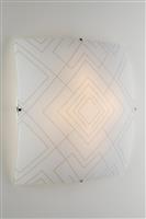 Luce Κλασική Γυάλινη Πλαφονιέρα Οροφής με Ντουί E27 Διάφανη 30cm I-VECTOR-PL30