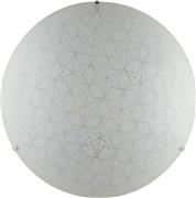 Luce Κλασική Γυάλινη Πλαφονιέρα Οροφής με Ντουί E27 σε Λευκό χρώμα 40cm I-ESAGRAM-PL40