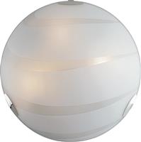 Luce Κλασική Γυάλινη Πλαφονιέρα Οροφής με Ντουί E27 σε Λευκό χρώμα 50cm I-CRI-PL50
