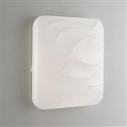 Luce Κλασική Πλαστική Πλαφονιέρα Οροφής με Ενσωματωμένο LED σε Λευκό χρώμα 43cm I-WAVE-PL43