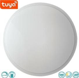 Luce Κλασική Πλαστική Πλαφονιέρα Οροφής με Ενσωματωμένο LED σε Λευκό χρώμα 79cm I-EGO-PL80-INT