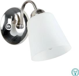 Luce Κλασικό Φωτιστικό Τοίχου με Ντουί E14 σε Ασημί Χρώμα I-1162/AP NIK
