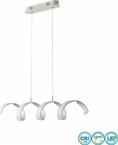 Luce Κρεμαστό Φωτιστικό Μοντέρνο LED 3000K Λευκό LED-HELIX-S4C BCO