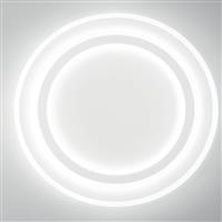 Luce Life Μοντέρνα Πλαστική Πλαφονιέρα Οροφής με Ενσωματωμένο LED σε Λευκό χρώμα 60cm I-LIFE-PL60