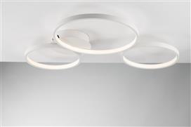 Luce Μεταλλική Πλαφονιέρα Οροφής με Ενσωματωμένο LED σε Λευκό χρώμα LED-FREDY-PL3