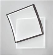 Luce Μοντέρνα Γυάλινη Πλαφονιέρα Οροφής με Ενσωματωμένο LED σε Μαύρο χρώμα 42cm LED-AYRTON-Q42-NER