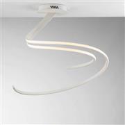 Luce Μοντέρνα Μεταλλική Πλαφονιέρα Οροφής με Ενσωματωμένο LED σε Λευκό χρώμα 60cm LED-KINETIC-PL-BCO