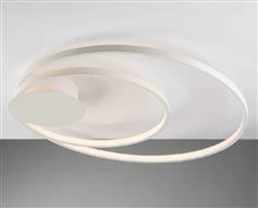 Luce Μοντέρνα Μεταλλική Πλαφονιέρα Οροφής με Ενσωματωμένο LED σε Λευκό χρώμα 61.5cm LED-DIEM-PL-BCO