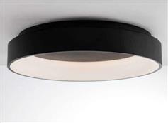 Luce Μοντέρνα Μεταλλική Πλαφονιέρα Οροφής με Ενσωματωμένο LED σε Μαύρο χρώμα 45cm LED-NOAH-PL45-NER