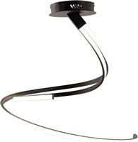Luce Μοντέρνα Μεταλλική Πλαφονιέρα Οροφής με Ενσωματωμένο LED σε Μαύρο χρώμα 60cm LED-KINETIC-PL-NER