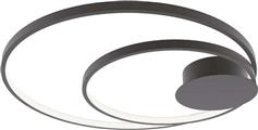 Luce Μοντέρνα Μεταλλική Πλαφονιέρα Οροφής με Ενσωματωμένο LED σε Μαύρο χρώμα 61.5cm LED-DIEM-PL-NER