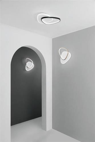 Luce Μοντέρνα Μεταλλική Πλαφονιέρα Οροφής με Ενσωματωμένο LED σε Χρυσό χρώμα 45cm LED-AYRTON-R45-ORO