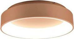 Luce Μοντέρνα Μεταλλική Πλαφονιέρα Οροφής με Ενσωματωμένο LED σε Χρυσό χρώμα 60cm LED-NOAH-PL60-ORO