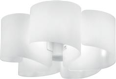 Luce Μοντέρνα Μεταλλική Πλαφονιέρα Οροφής με Ντουί E27 σε Λευκό χρώμα 63cm I-IMAGINE-PL5