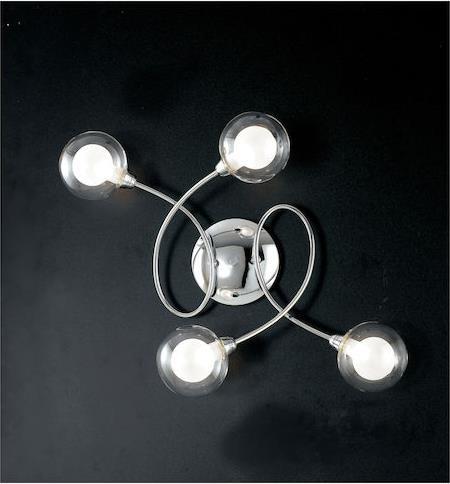 Luce Μοντέρνα Μεταλλική Πλαφονιέρα Οροφής με Ντουί G9 σε Ασημί χρώμα 60cm I-BLOG-PL4