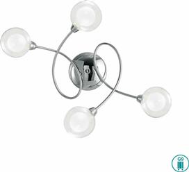 Luce Μοντέρνα Μεταλλική Πλαφονιέρα Οροφής με Ντουί G9 σε Ασημί χρώμα 60cm I-BLOG-PL4