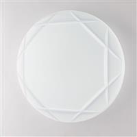 Luce Μοντέρνα Πλαστική Πλαφονιέρα Οροφής με Ενσωματωμένο LED σε Λευκό χρώμα 40cm I-ELIXIR-PL40