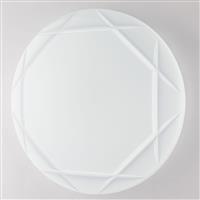 Luce Μοντέρνα Πλαστική Πλαφονιέρα Οροφής με Ενσωματωμένο LED σε Λευκό χρώμα 50cm I-ELIXIR-PL50