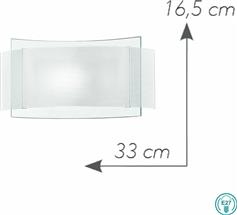 Luce Μοντέρνο Φωτιστικό Τοίχου με Ντουί E27 σε Λευκό Χρώμα Πλάτους 16.5cm I-RIGHE/AP