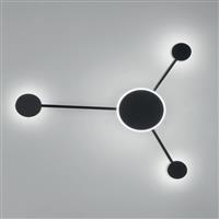 Luce Μοντέρνο Φωτιστικό Τοίχου σε Μαύρο Χρώμα LED-ETERE-PL3 NER