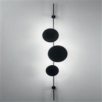 Luce Μοντέρνο Φωτιστικό Τοίχου σε Μαύρο Χρώμα LED-IDOL-AP-NER