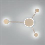 Luce Μοντέρνο Φωτιστικό Τοίχου σε Χρυσό Χρώμα LED-ETERE-PL3 ORO