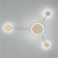Luce Μοντέρνο Φωτιστικό Τοίχου σε Χρυσό Χρώμα LED-ETERE-PL3 ORO
