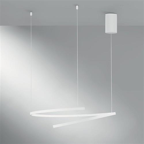 Luce Μοντέρνο Κρεμαστό Φωτιστικό με Ενσωματωμένο LED σε Λευκό Χρώμα LED-MOMA-S60-BCO