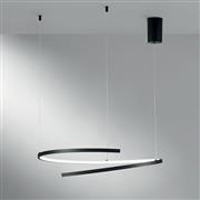 Luce Μοντέρνο Κρεμαστό Φωτιστικό με Ενσωματωμένο LED σε Μαύρο Χρώμα LED-MOMA-S60-NER