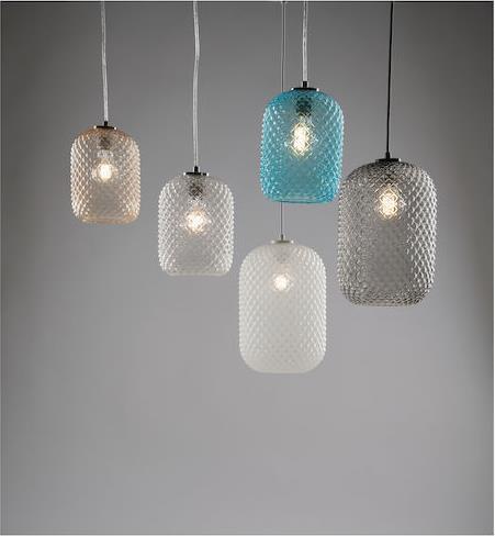 Luce Μοντέρνο Κρεμαστό Φωτιστικό Μονόφωτο με Ντουί E27 σε Μπλε Χρώμα I-ASHFORD-S15 BLU