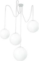 Luce Μοντέρνο Κρεμαστό Φωτιστικό Πολύφωτο για 4 Λαμπτήρες E27 σε Λευκό Χρώμα I-LAMPD/S4 BCO