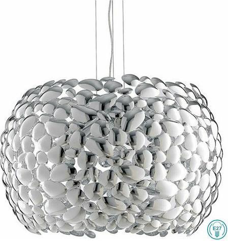 Luce Μοντέρνο Κρεμαστό Φωτιστικό Πολύφωτο για 5 Λαμπτήρες E27 σε Λευκό Χρώμα DIONISO-S65-CR