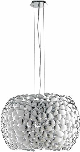 Luce Μοντέρνο Κρεμαστό Φωτιστικό Πολύφωτο για 5 Λαμπτήρες E27 σε Λευκό Χρώμα DIONISO-S65-CR