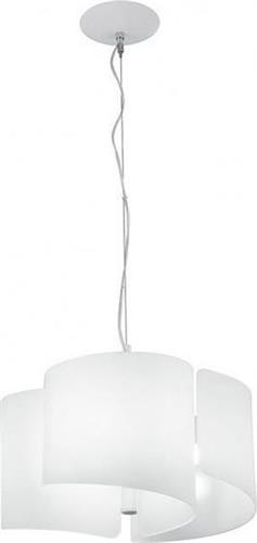 Luce Μοντέρνο Κρεμαστό Φωτιστικό Τρίφωτο με Ντουί E27 σε Λευκό Χρώμα I-IMAGINE-S3