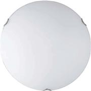 Luce Oblo Κλασική Γυάλινη Πλαφονιέρα Οροφής με Ντουί E27 σε Λευκό χρώμα 30cm I-OBLO/PL30
