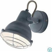 Luce Vintage Φωτιστικό Τοίχου με Ντουί E14 σε Γκρι Χρώμα I-CUBA-AP1