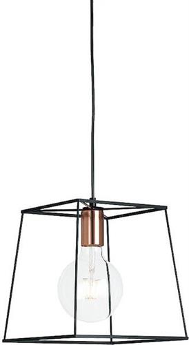 Luce Vintage Κρεμαστό Φωτιστικό Μονόφωτο Πλέγμα με Ντουί E27 σε Χάλκινο Χρώμα I-HARLEM-L-S1