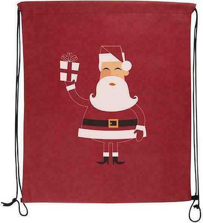 Macma Werbeatrikel Χριστουγεννιάτικη Τσάντα Πλάτης Γυμναστηρίου Κόκκινη 21074