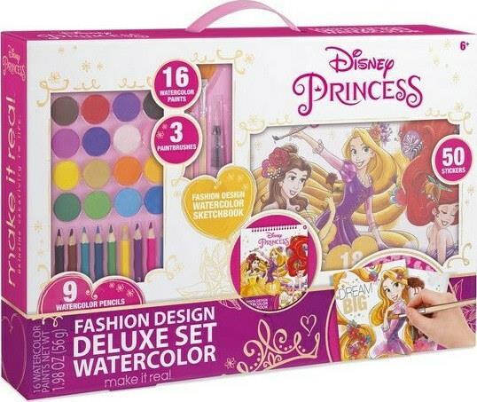 Make It Real Deluxe Set Watercolor - Disney Princess Fashion 4252