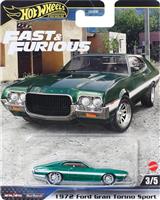 Mattel Hot Wheels Αυτοκινητάκι Premium Fast Furious-1972 Ford Gran Torino Sport HYP72