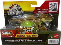 Mattel Jurassic World Tyrannosaurus Rex & Ankylosaurus για 6+ Ετών HLP06