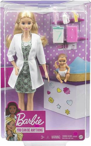 Mattel Κούκλα Barbie Baby Doctor για 3+ Ετών 30.4cm GVK03