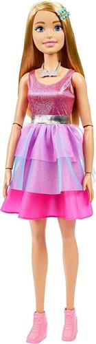 Mattel Κούκλα Barbie Blonde Hair with Shimmer Pink Dress για 3+ Ετών 71cm HJY02