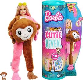 Mattel Κούκλα Barbie Cutie Reveal Μαϊμουδάκι για 3+ Ετών HKR01