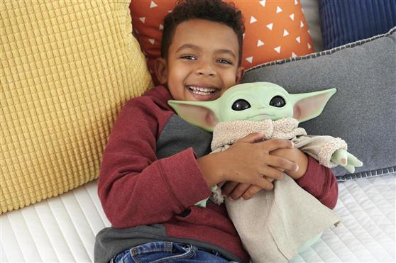 Mattel Λούτρινο Star Wars Squeeze & Blink Grogu με Κίνηση & Ήχο 29 cm για 3+ Ετών HJM25
