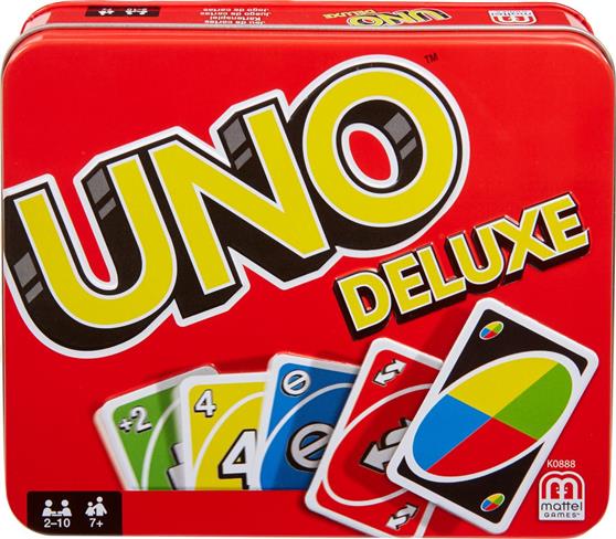Mattel Uno Επιτραπέζιο Παιχνίδι Deluxe Card Game για 2-10 Παίκτες 7+ Ετών K0888