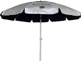 Maui & Sons Black Out Σπαστή Ομπρέλα Θαλάσσης Αλουμινίου Διαμέτρου 2m με UV Προστασία και Αεραγωγό Μαύρη 1912